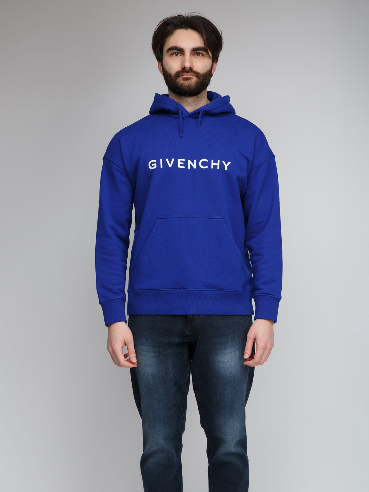 Blue Cotton Hoodie