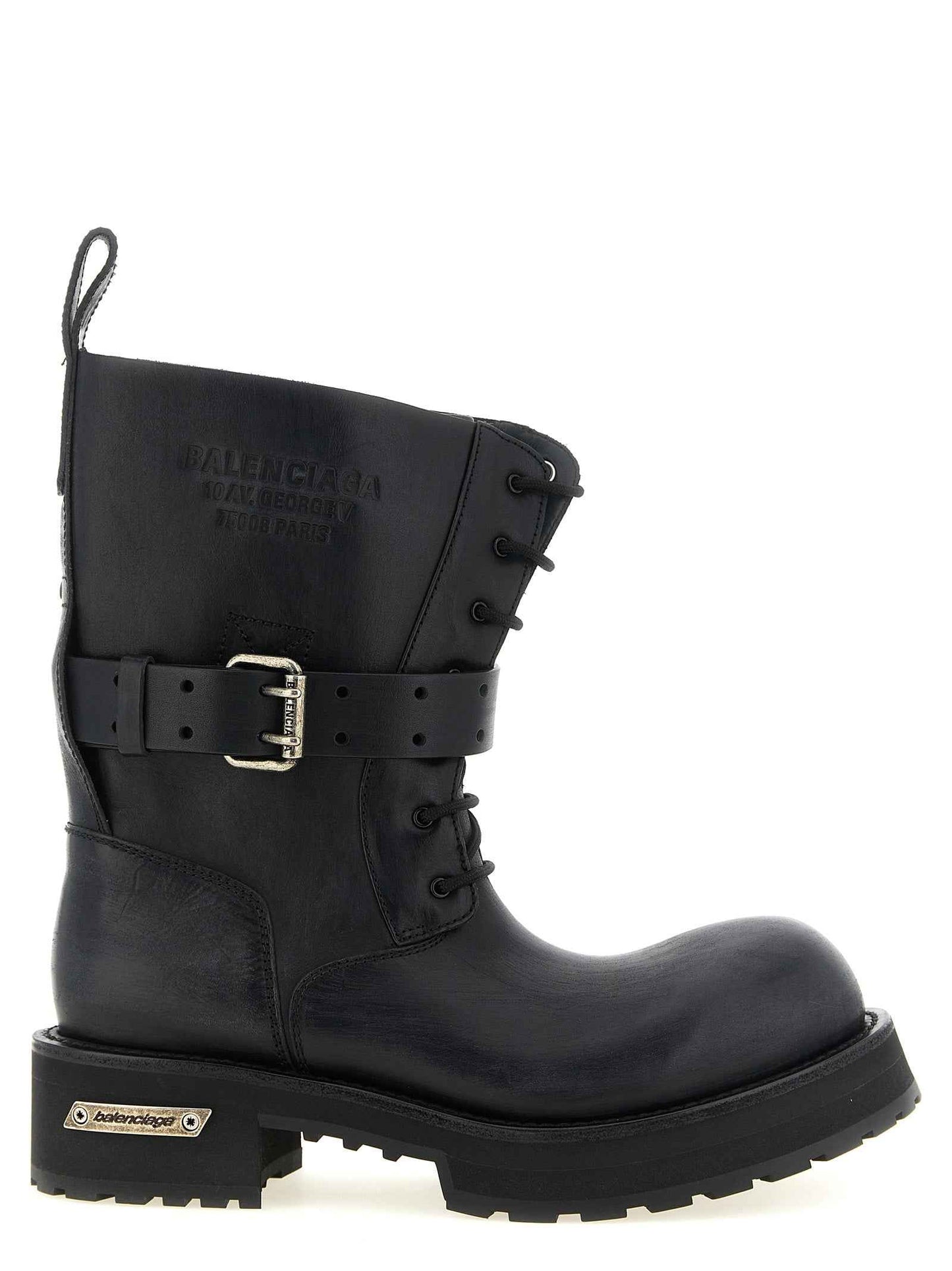 Black Calfskin Ankle Boots