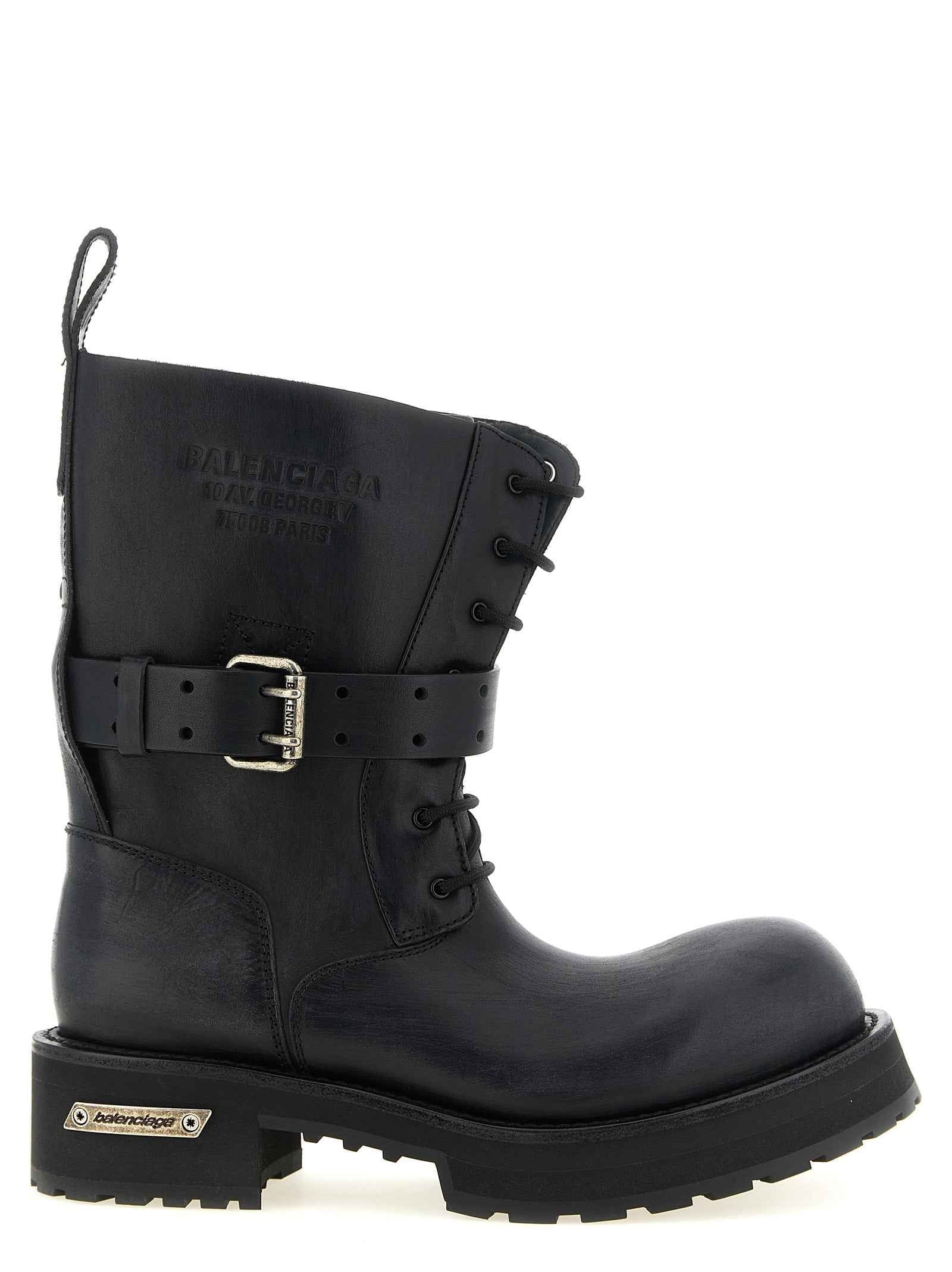 Black Calfskin Ankle Boots