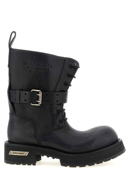 Black Calfskin Ankle Boots