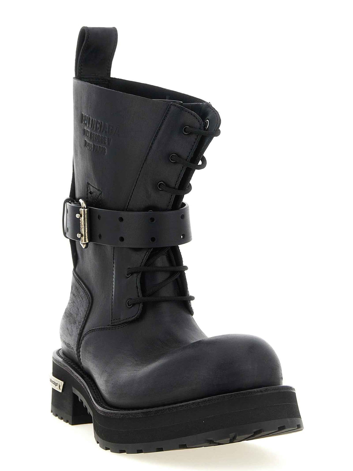 Black Calfskin Ankle Boots