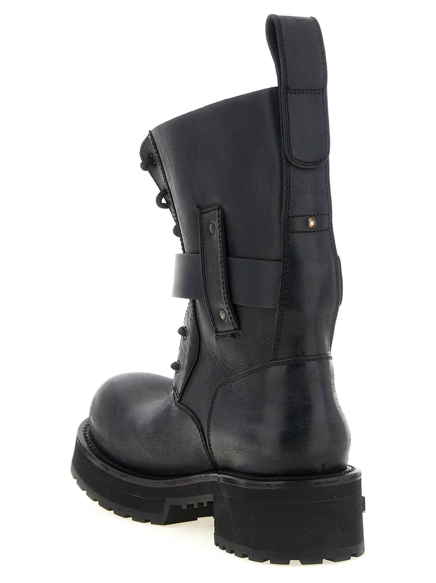 Black Calfskin Ankle Boots