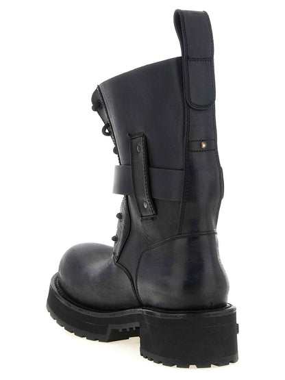 Black Calfskin Ankle Boots