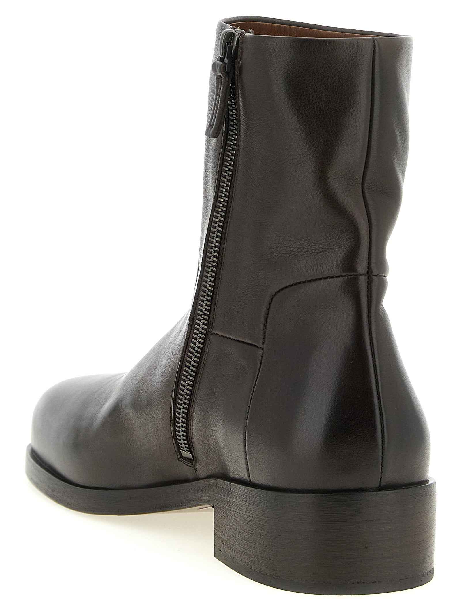 Brown Calfskin Ankle Boots
