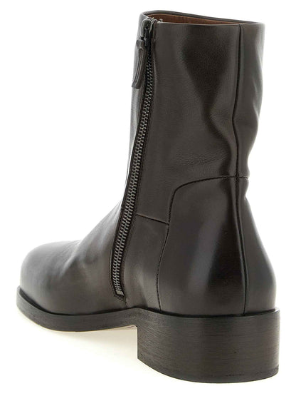 Brown Calfskin Ankle Boots