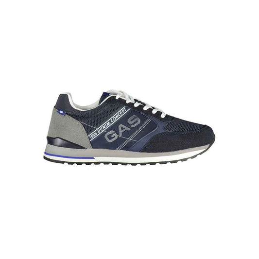 Blue Polyurethane Mens Sneaker
