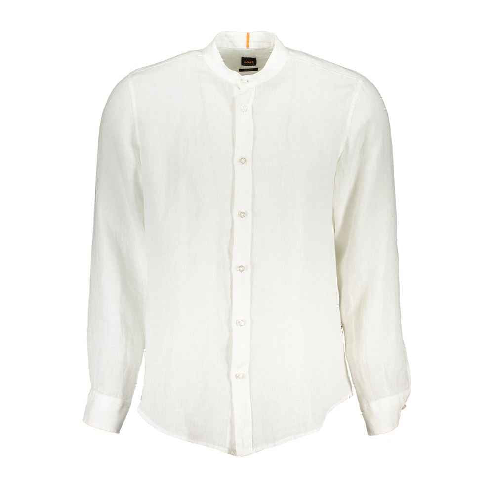 White Linen Men's Shirt