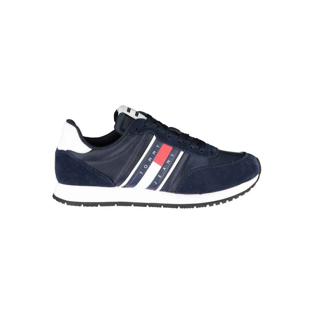 Blue Polyester Men's Sneaker