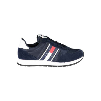 Blue Polyester Men's Sneaker