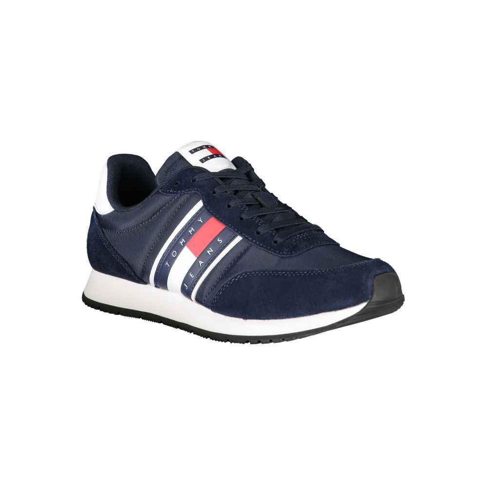 Blue Polyester Men's Sneaker