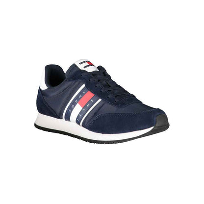 Blue Polyester Men's Sneaker
