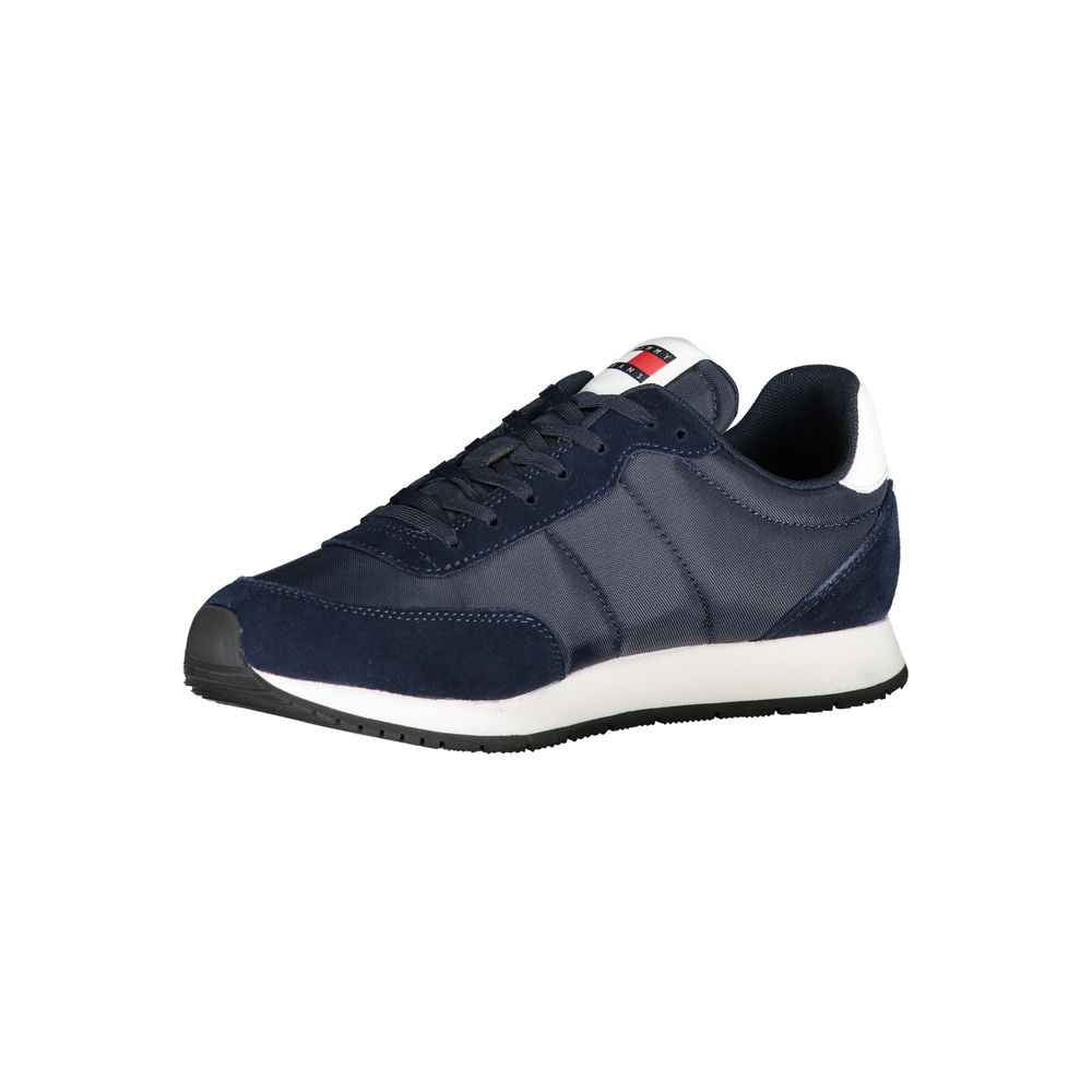 Blue Polyester Men's Sneaker