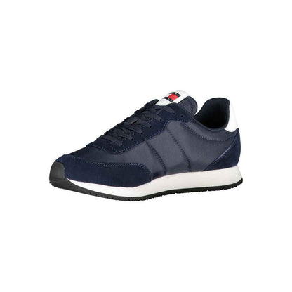 Blue Polyester Men's Sneaker