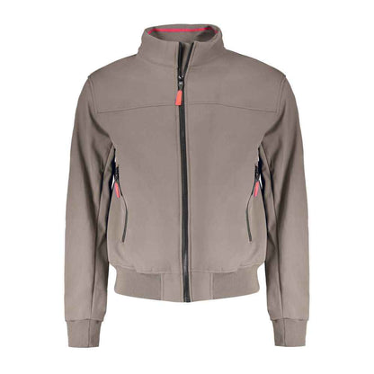 Brown Polyester Men's Jacket