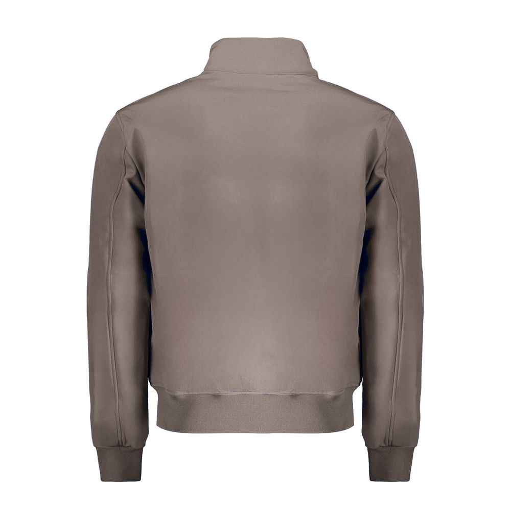Brown Polyester Men's Jacket