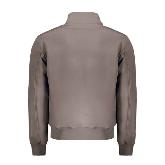 Brown Polyester Men's Jacket