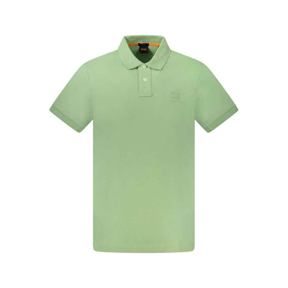 Green Cotton Men's Polo