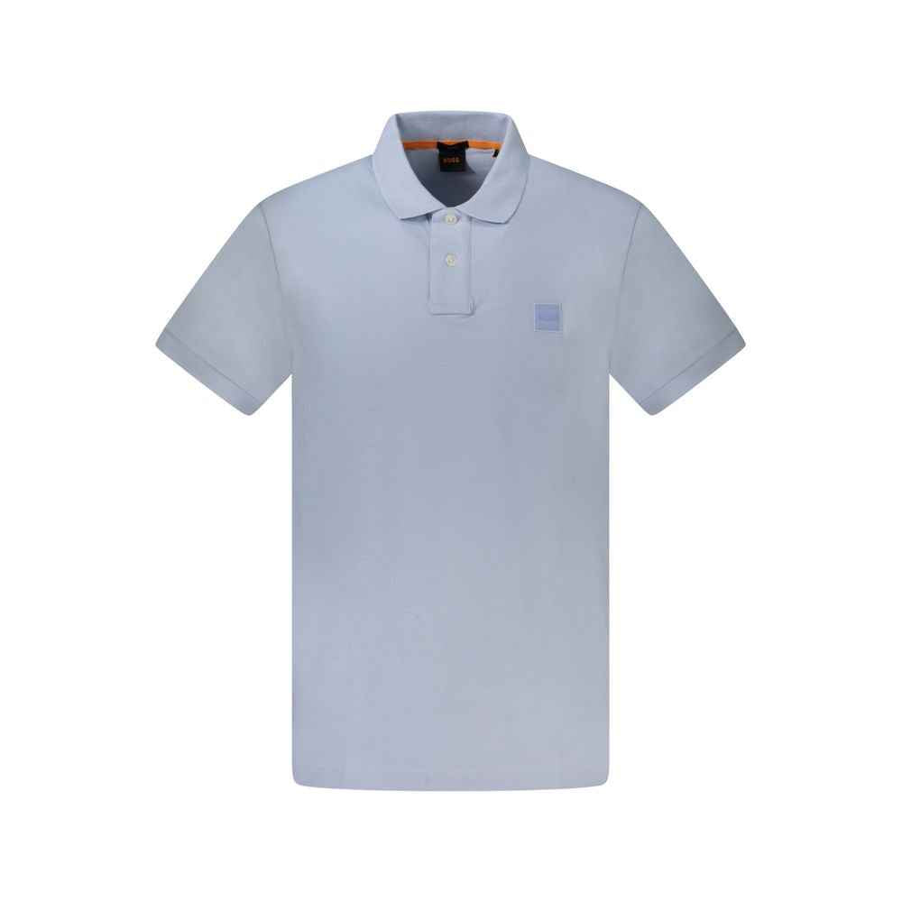 Light Blue Cotton Men's Polo
