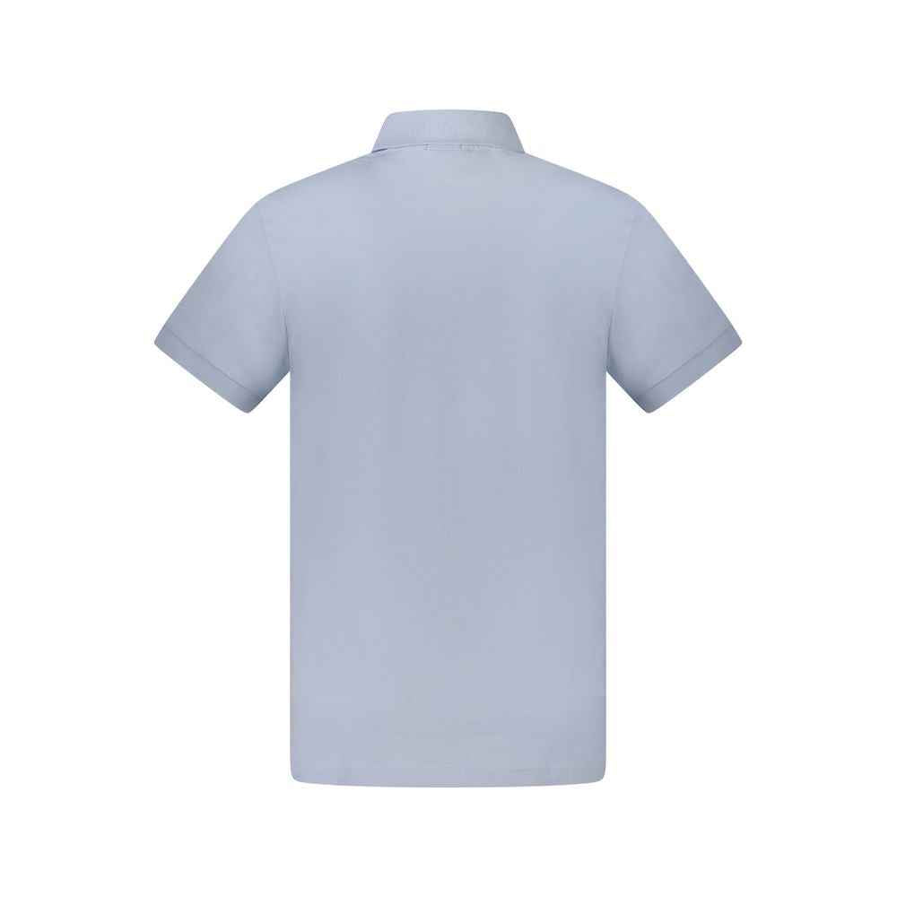 Light Blue Cotton Men's Polo