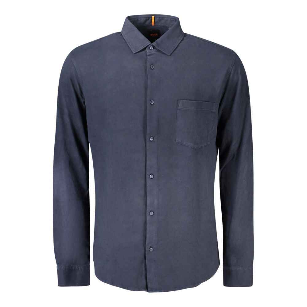Blue Cotton Men's Shirt