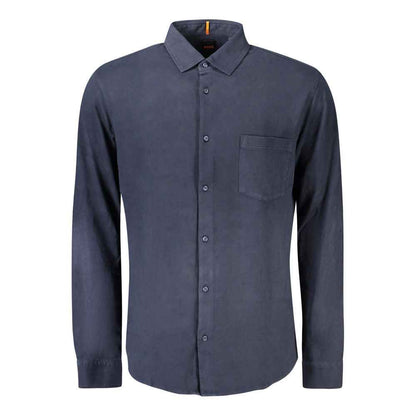 Blue Cotton Men's Shirt