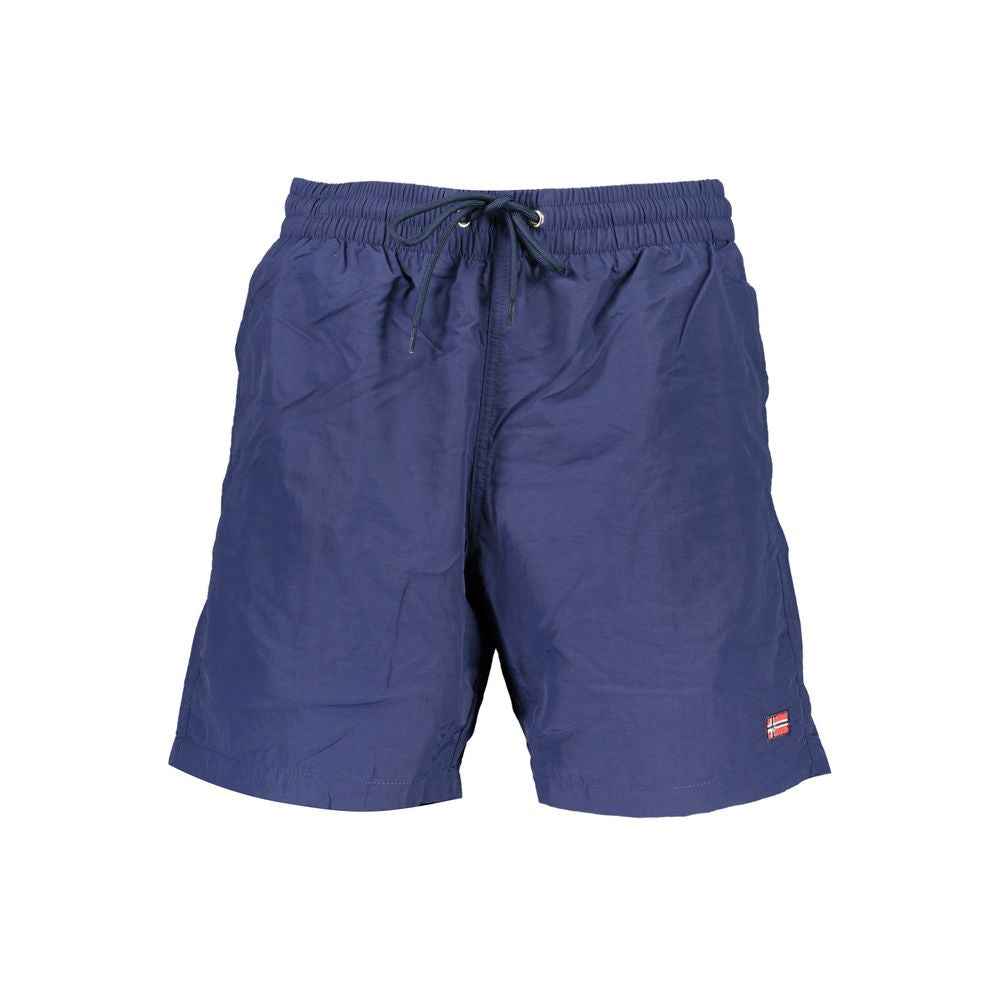 Blu Polyamide Men's Swim Boxer