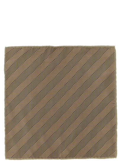Beige Silk Pocket Square