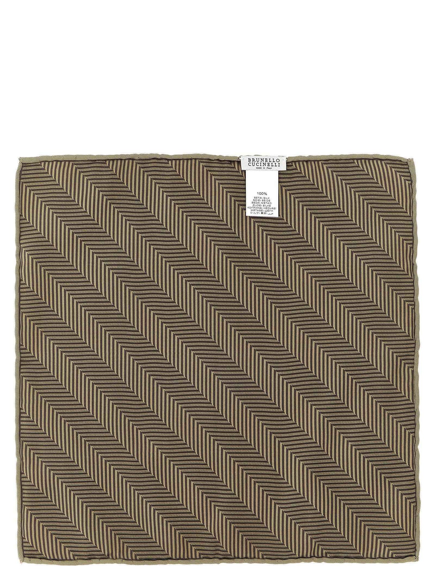 Beige Silk Pocket Square