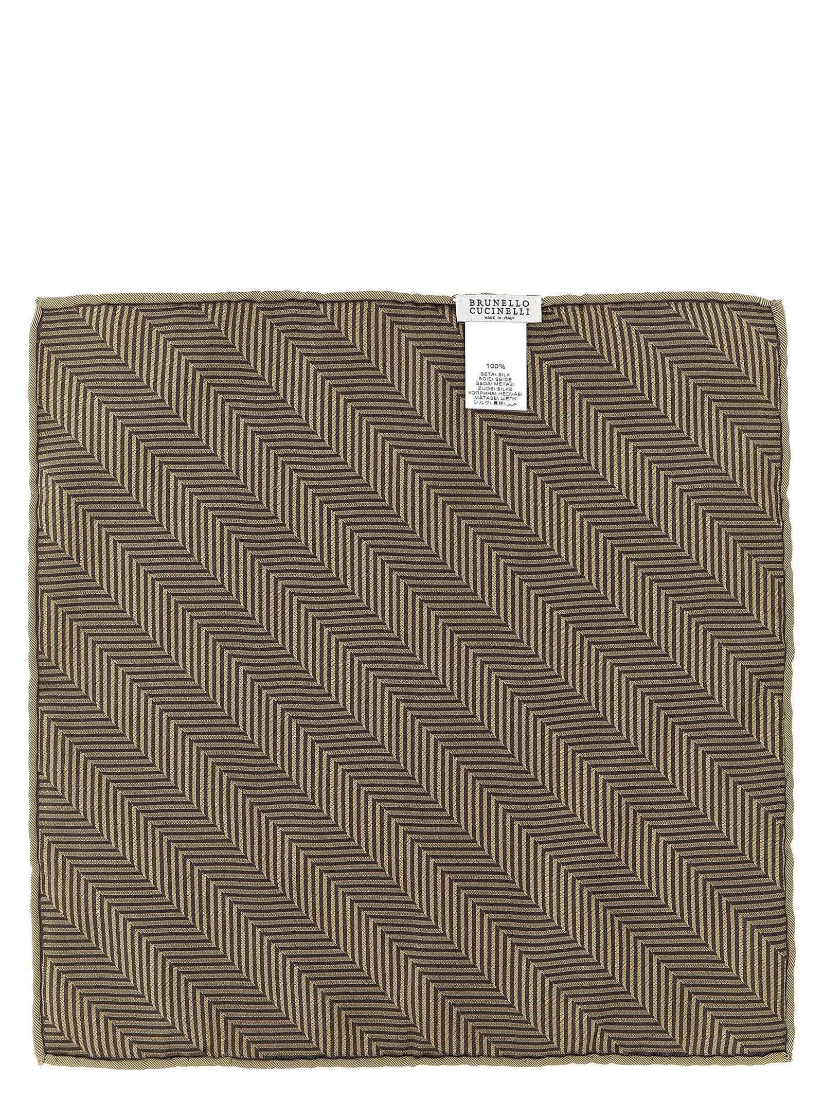 Beige Silk Pocket Square