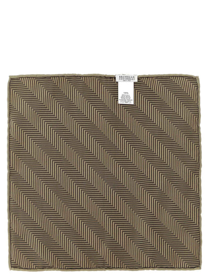 Beige Silk Pocket Square