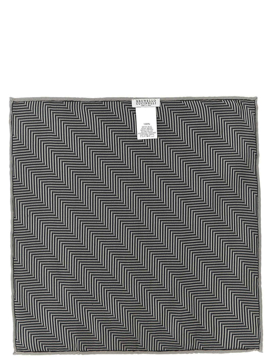 Gray Silk Pocket Square