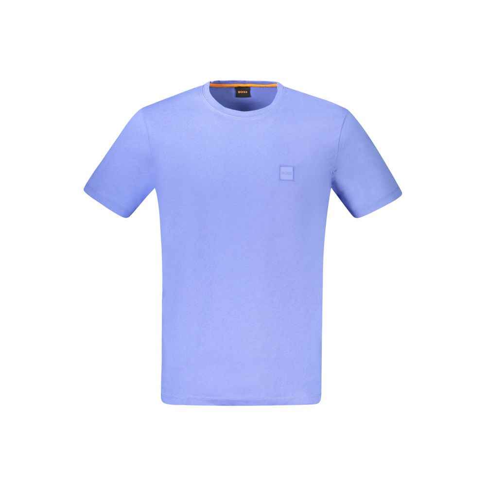 Blue Cotton Men's T-Shirt