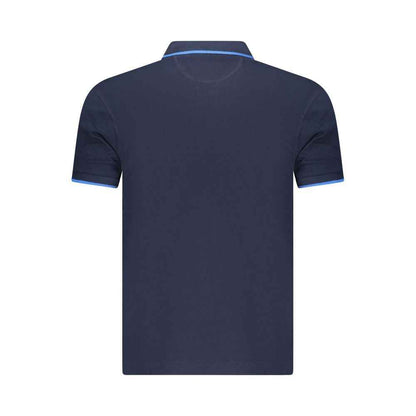 Blue Cotton Men's Polo Shirt