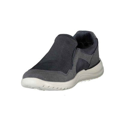 Blue Polyester Men's Sneaker