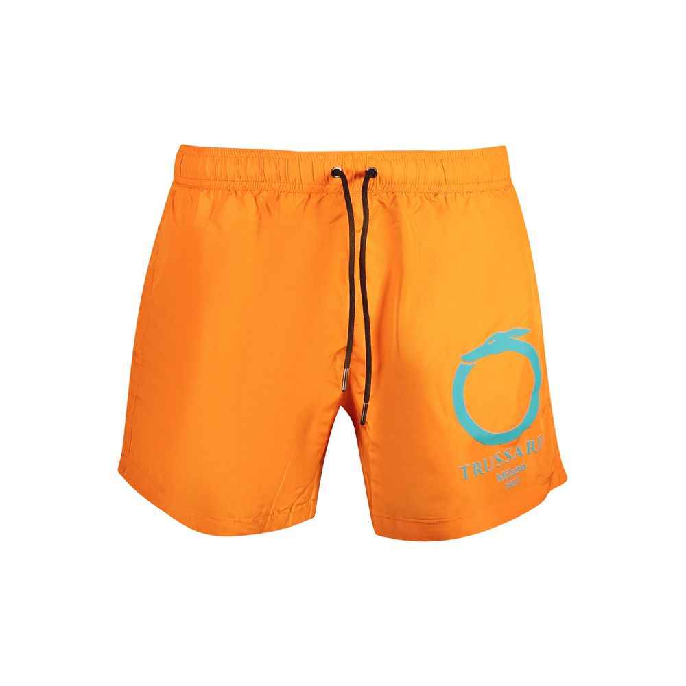 Arancione Poliestere Uomo Swim Shorts