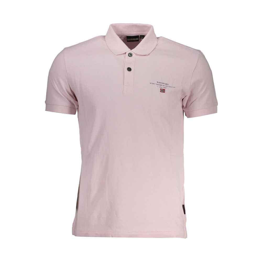 Pink Cotton Polo Shirt
