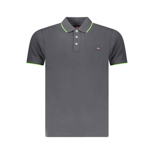 Gray Cotton Mens Polo Shirt
