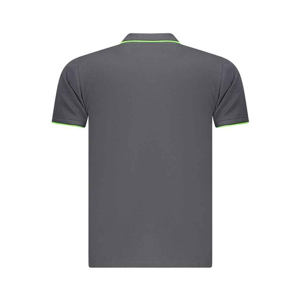 Gray Cotton Mens Polo Shirt