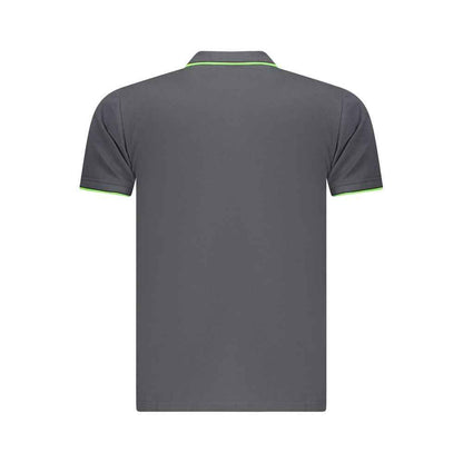 Gray Cotton Mens Polo Shirt