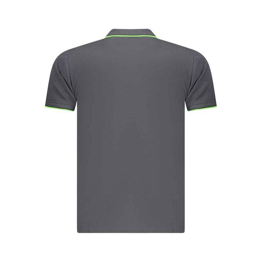 Gray Cotton Mens Polo Shirt