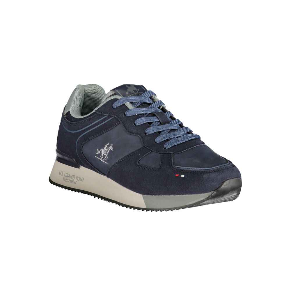 Blue Polyurethane Men's Sneaker