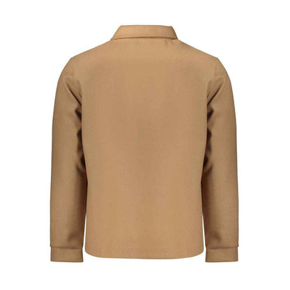 Brown Cotton Full-Length Jacket