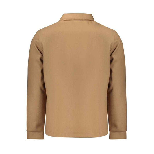 Brown Cotton Full-Length Jacket