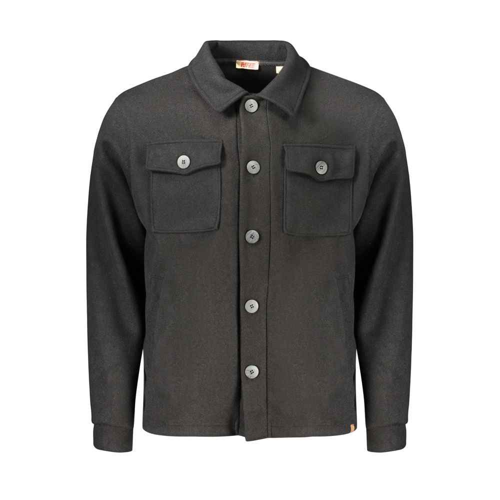 Black Cotton Mens Shirt