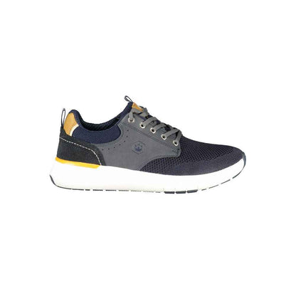 Blue Polyester Athletic Sneakers