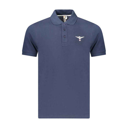 Blue Cotton Men's Polo Shirt