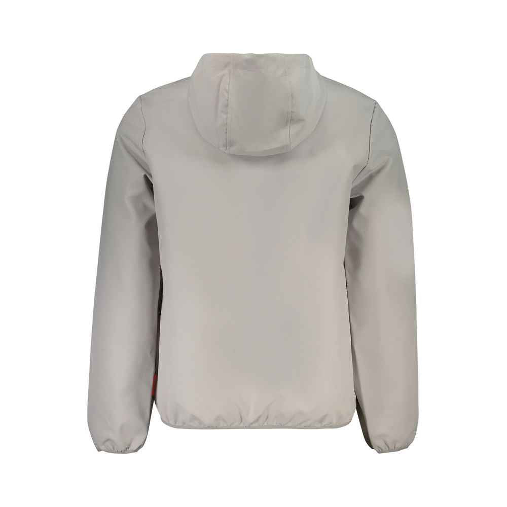 Gray Polyester Men's Jacket