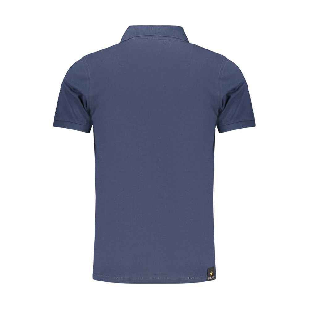 Blue Cotton Men's Polo Shirt