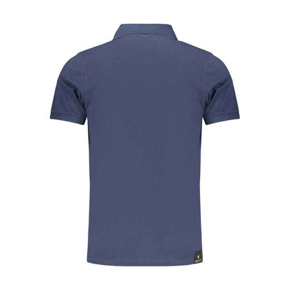 Blue Cotton Men's Polo Shirt
