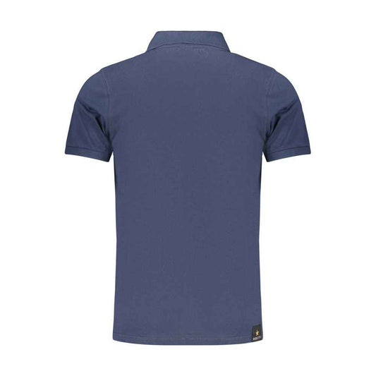Blue Cotton Men's Polo Shirt